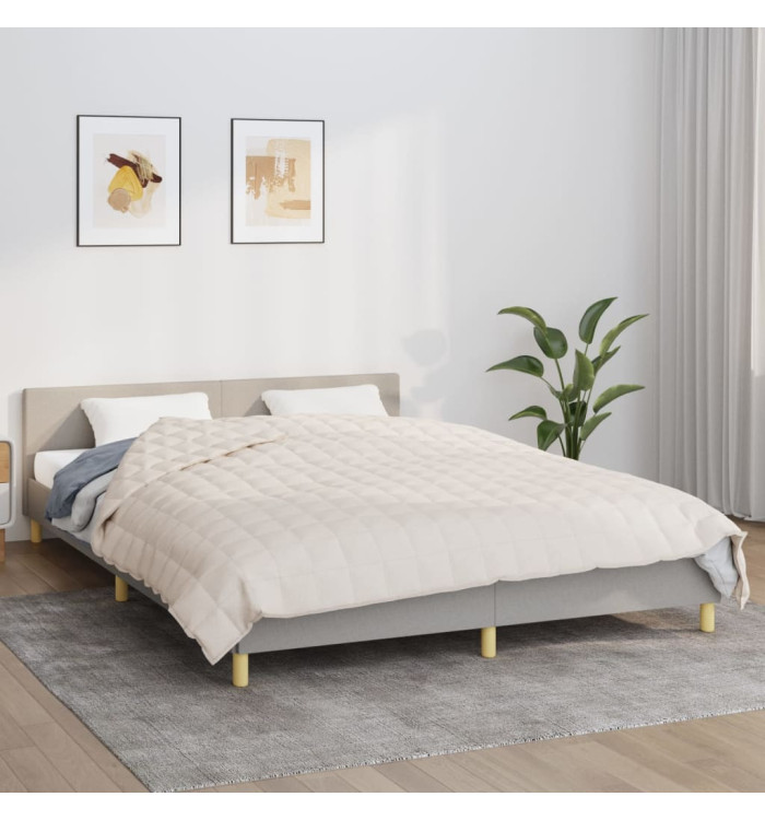 Couverture lestée Crème clair 220x230 cm 11 kg Tissu | Mobilier & Déco