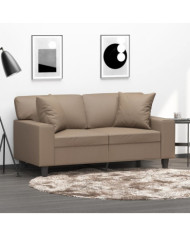 Coussins décoratifs lot de 2 Cappuccino 40x40 cm Similicuir | Mobilier & Déco