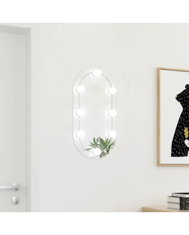 Miroir avec éclairage LED 60x30 cm Verre Ovale | Mobilier & Déco