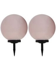 Lampes solaires sphériques LED de jardin 2 pcs 40 cm RVB | Mobilier & Déco