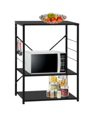 Armoire à four à micro-ondes Noir 60x39,6x79,5 cm | Mobilier & Déco