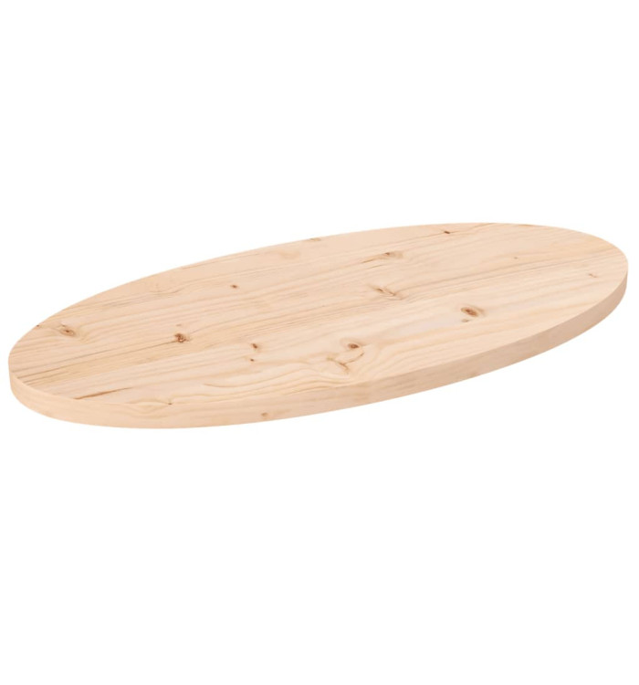 Dessus de table 70x35x2,5 cm bois de pin massif ovale | Mobilier & Déco