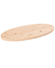 Dessus de table 70x35x2,5 cm bois de pin massif ovale | Mobilier & Déco