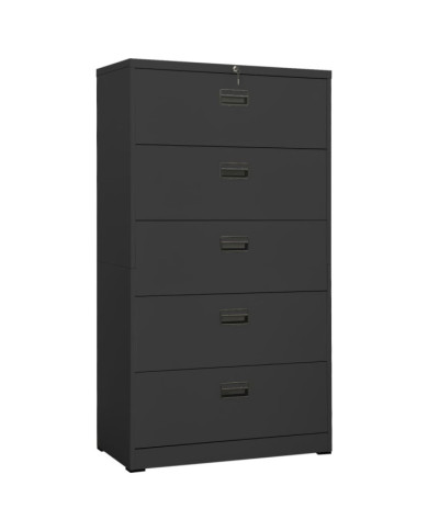 Classeur Anthracite 90x46x164 cm Acier | Mobilier & Déco
