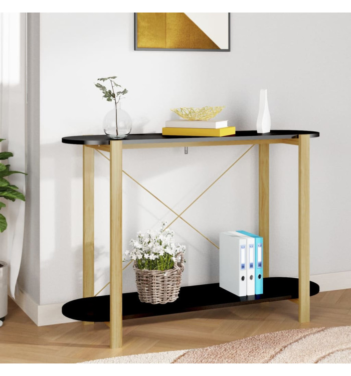 Table console Noir 110x38x75 cm Bois d'ingénierie | Mobilier & Déco