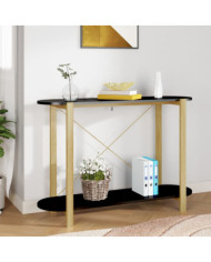 Table console Noir 110x38x75 cm Bois d'ingénierie | Mobilier & Déco
