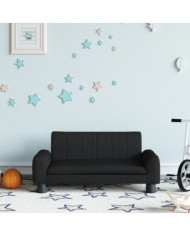 Canapé pour enfants noir 70x45x30 cm tissu | Mobilier & Déco