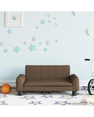 Canapé pour enfants marron 70x45x30 cm tissu | Mobilier & Déco