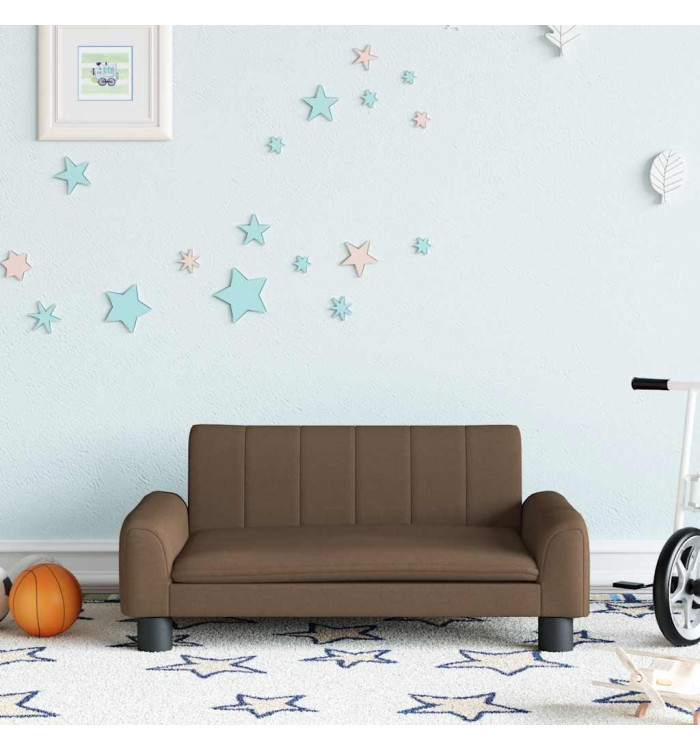 Canapé pour enfants marron 70x45x30 cm tissu | Mobilier & Déco