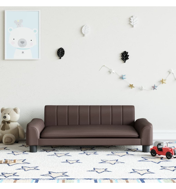 Canapé pour enfants marron 90x53x30 cm similicuir | Mobilier & Déco