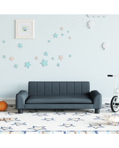 Canapé pour enfants gris foncé 90x53x30 cm tissu | Mobilier & Déco
