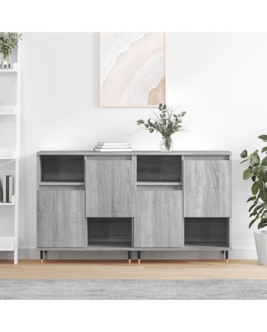 Buffets 2 pcs sonoma gris bois d'ingénierie | Mobilier & Déco