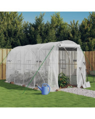 Serre avec cadre en acier blanc 8 m² 4x2x2 m | Mobilier & Déco