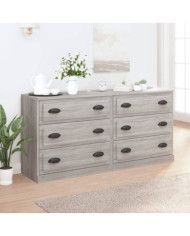 Buffets 2 pcs sonoma gris bois d'ingénierie | Mobilier & Déco