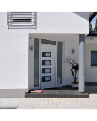 Porte d'entrée Blanc 110x210 cm Aluminium et PVC | Mobilier & Déco