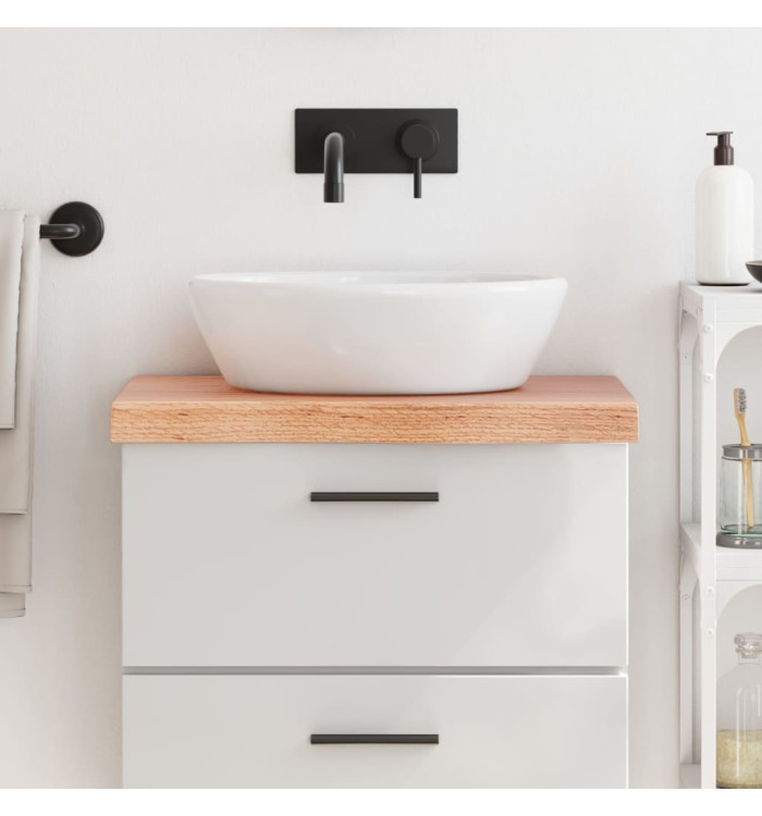 Comptoir de salle de bain marron 60x40x(2-6) cm bois traité | Mobilier & Déco