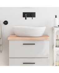Comptoir de salle de bain 60x60x(2-4) cm bois massif non traité | Mobilier & Déco