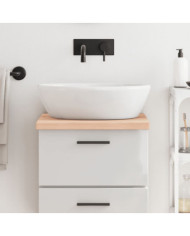 Comptoir de salle de bain 40x60x(2-4) cm bois massif non traité | Mobilier & Déco