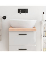 Comptoir de salle de bain 40x50x(2-6) cm bois massif non traité | Mobilier & Déco