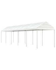 Belvédère avec toit blanc 11,15x2,28x2,69 m polyéthylène | Mobilier & Déco