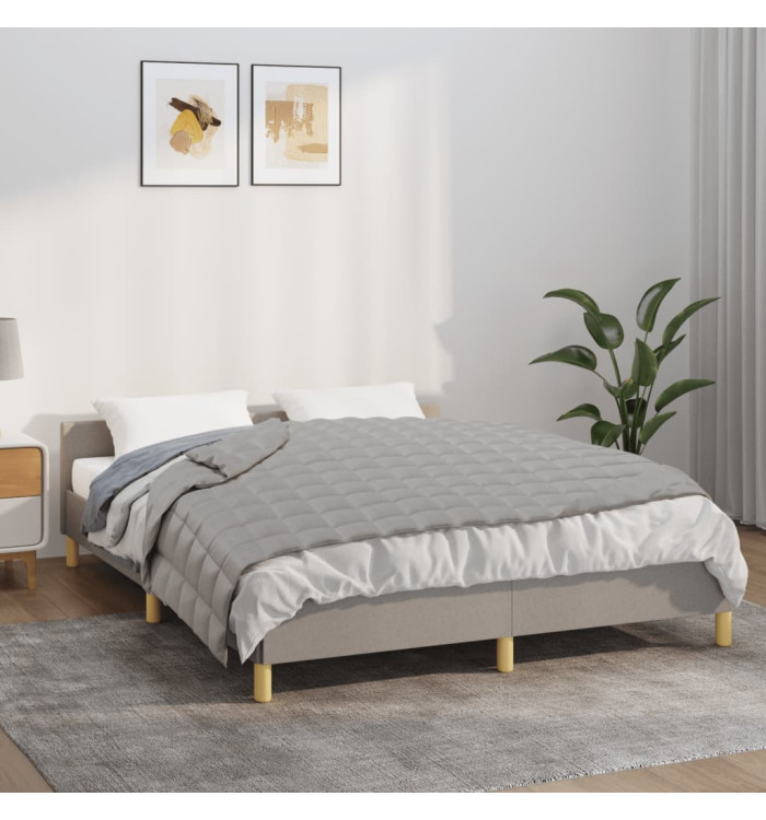 Couverture lestée Gris 140x200 cm 10 kg Tissu | Mobilier & Déco