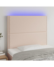 Tête de lit à LED Cappuccino 80x5x118/128 cm Similicuir | Mobilier & Déco