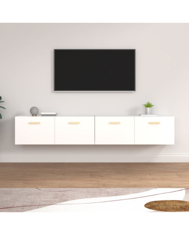 Armoires murales 2 pcs Blanc 100x36,5x35 cm Bois d'ingénierie | Mobilier & Déco