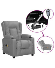 Fauteuil de massage électrique Gris Similicuir | Mobilier & Déco
