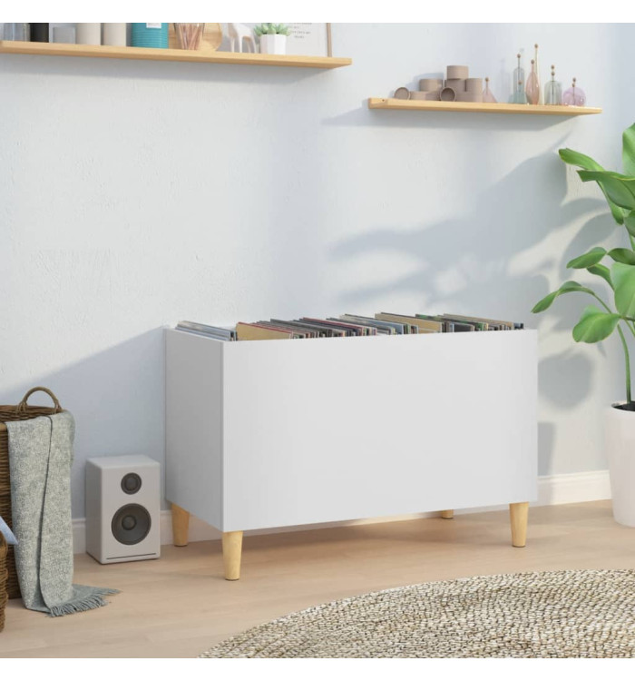 Armoire à disques blanc 74,5x38x48 cm bois d'ingénierie | Mobilier & Déco