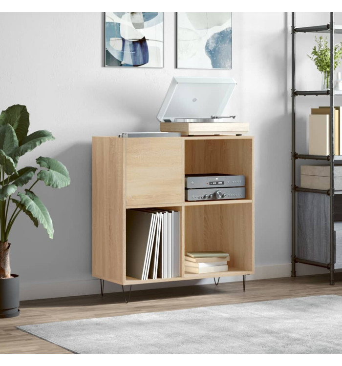 Armoire à disques chêne sonoma 84,5x38x89 cm bois d'ingénierie | Mobilier & Déco