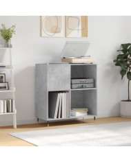 Armoire à disques gris béton 84,5x38x89 cm bois d'ingénierie | Mobilier & Déco