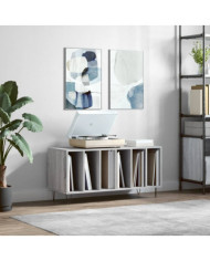 Armoire à disques sonoma gris 100x38x48 cm bois d'ingénierie | Mobilier & Déco