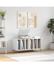 Armoire à disques blanc 100x38x48 cm bois d'ingénierie | Mobilier & Déco