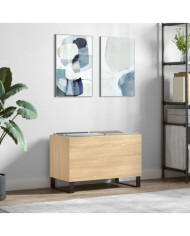 Armoire à disques chêne sonoma 74,5x38x48 cm bois d'ingénierie | Mobilier & Déco