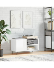 Armoire à disques blanc brillant 85x38x48 cm bois d'ingénierie | Mobilier & Déco