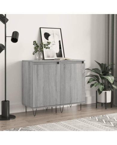 Buffets 2 pcs sonoma gris 40x35x70 cm bois d'ingénierie | Mobilier & Déco