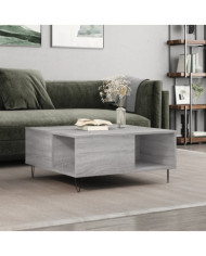 Table basse sonoma gris 80x80x36,5 cm bois d'ingénierie | Mobilier & Déco