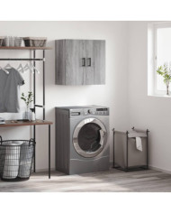 Armoire murale sonoma gris 60x31x60 cm bois d'ingénierie | Mobilier & Déco