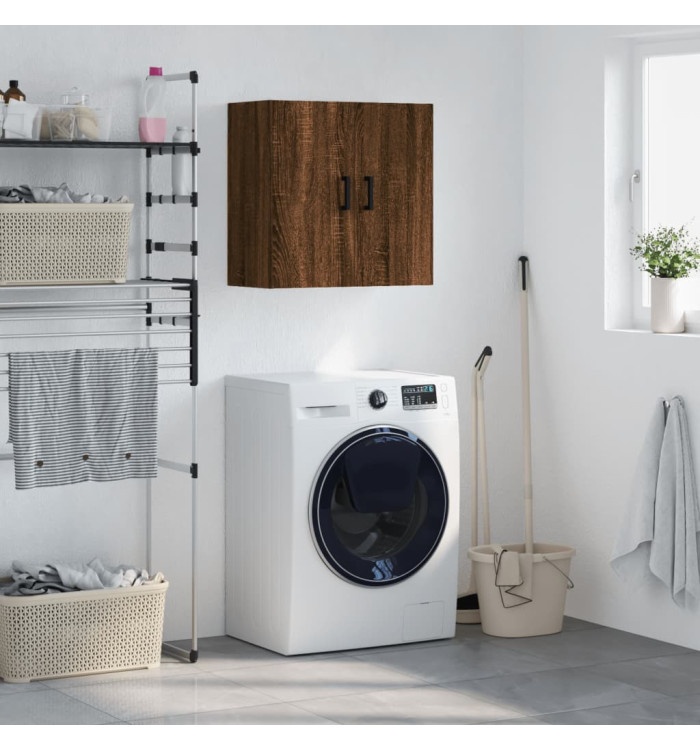 Armoire murale chêne marron 60x31x60 cm bois d'ingénierie | Mobilier & Déco
