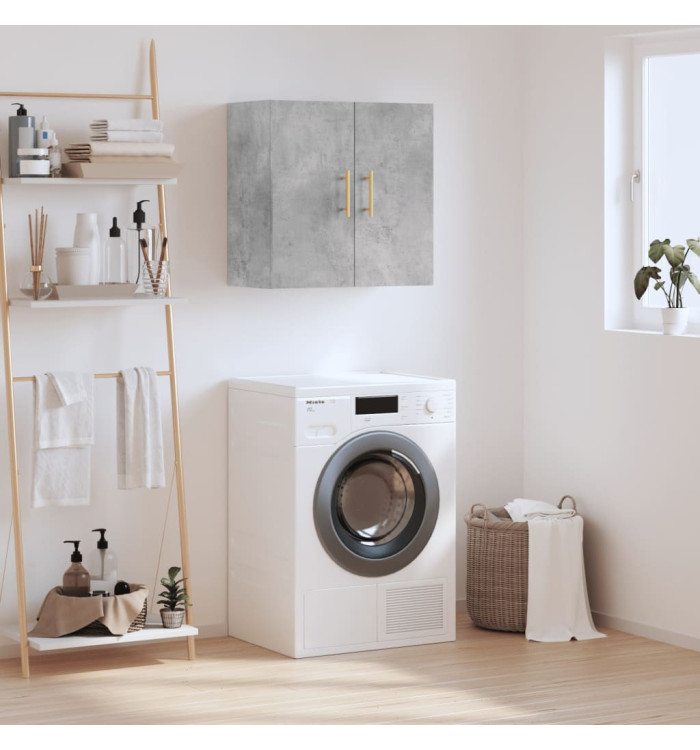 Armoire murale gris béton 60x31x60 cm bois d'ingénierie | Mobilier & Déco