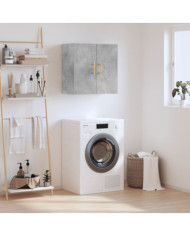 Armoire murale gris béton 60x31x60 cm bois d'ingénierie | Mobilier & Déco