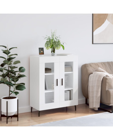 Buffet blanc 69,5x34x90 cm bois d'ingénierie | Mobilier & Déco