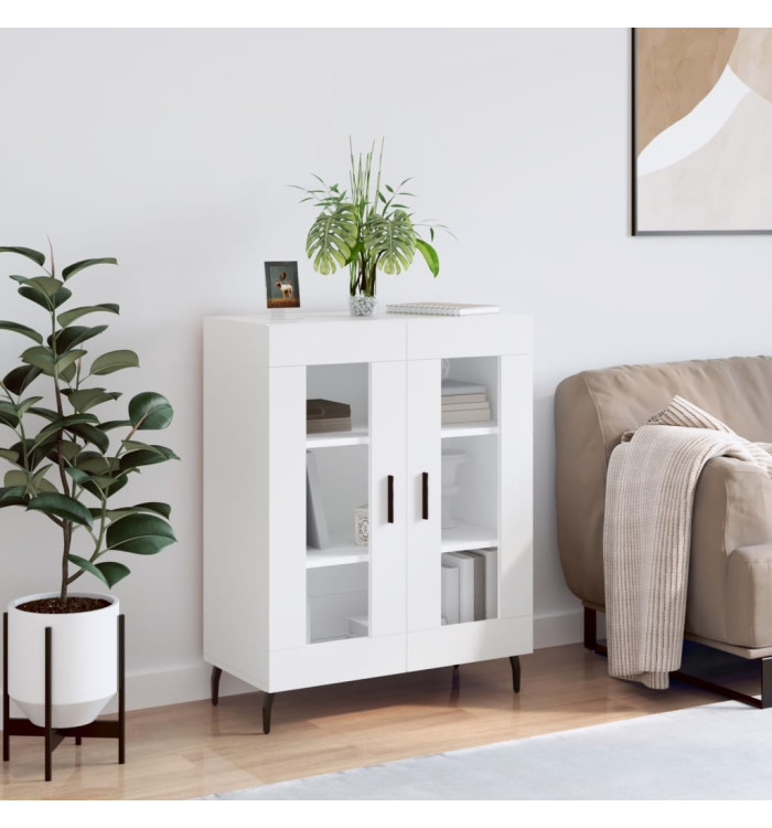 Buffet blanc 69,5x34x90 cm bois d'ingénierie | Mobilier & Déco