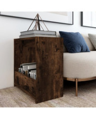 Table d'appoint Chêne fumé 50x26x50 cm Bois d'ingénierie | Mobilier & Déco