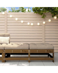 Repose-pieds de jardin avec coussins lot de 2 marron miel | Mobilier & Déco