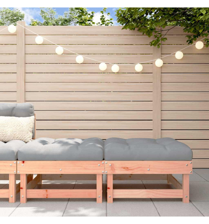 Repose-pieds de jardin et coussins lot de 2 bois massif douglas | Mobilier & Déco