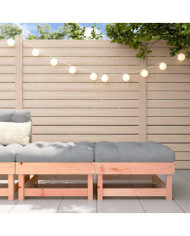 Repose-pieds de jardin et coussins lot de 2 bois massif douglas | Mobilier & Déco