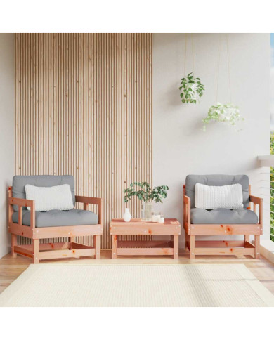 Chaises de jardin avec coussins lot de 2 bois massif douglas | Mobilier & Déco