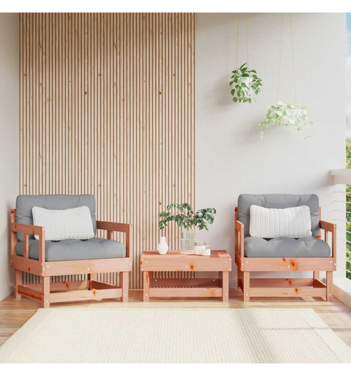 Chaises de jardin avec coussins lot de 2 bois massif douglas | Mobilier & Déco