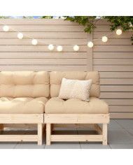 Canapé central avec coussins bois de pin massif | Mobilier & Déco